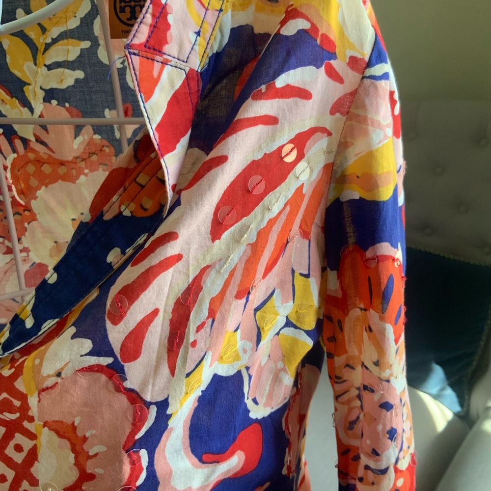 Floral Women's Top - Multicolor Tory Burch. Size 4. - Picture 3 of 4